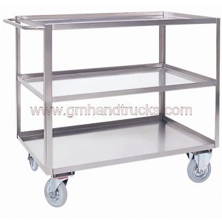 Carrelli Portatutto 3 vasche 600 x 900 AISI 304 2 ruote fisse 2 girevoli freno