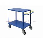 Carrelli portatutto 2 piani lamiera 500 x 800 2 ruote fisse 2 girevoli freno attivo