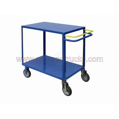 Carrelli portatutto 2 piani lamiera 500 x 800 2 ruote fisse 2 girevoli freno attivo