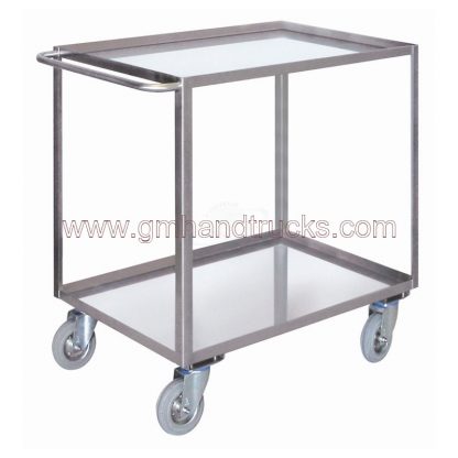 Maxi carrello a 2 piani con bordo di contenimento spessore lamiera 15/10
