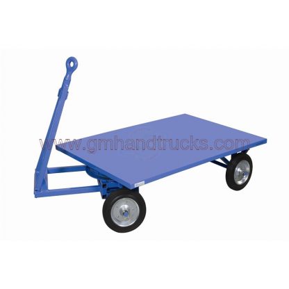 Rimorchio con ralla sterzante con timone/occhione ruote gomma piena