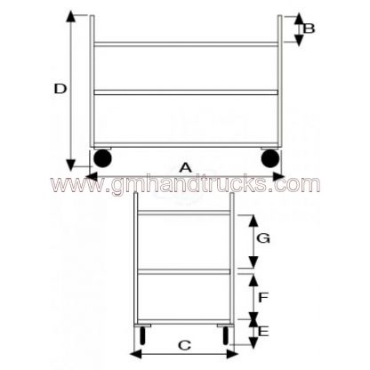 Carrello di servizio a 3 ripiani in acciaio inox, ruote in nylon