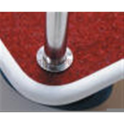 Carrello portabagagli "luxury" in acciaio inox piano rivestito in moquette rossa