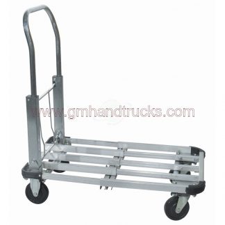 Carrello in alluminio con pianale allungabile e manico richiudubile