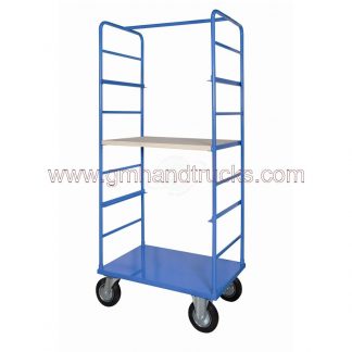 Carrello maxi a ripiani, 2 ruote con freno