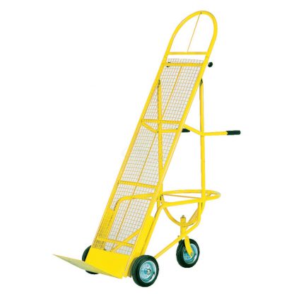 "Bicicletta" portacasse con altezza regolabile con rete di appoggio e ruote elastic
