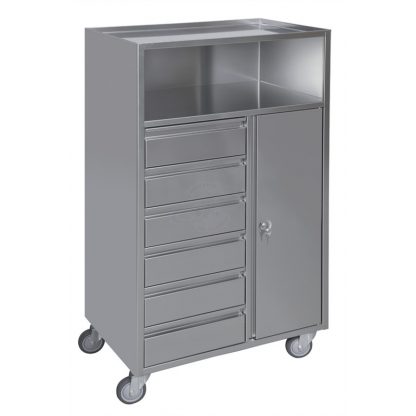 Carrello anestesia in acciaio INOX AISI 304 spessore 10/10