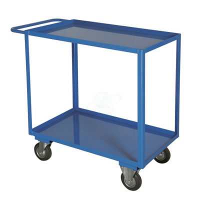 Carrello di montaggio a 2 Piani con bordo di contenimento e ruote con freno