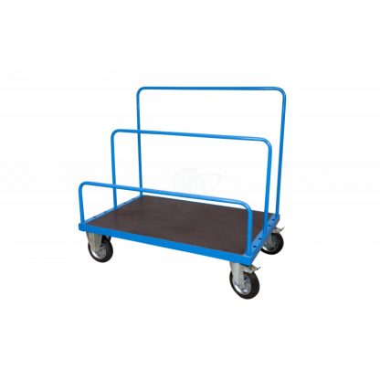 Carrello per Trasporto Pannelli con Piano 120x80 Antiscivolo e Ruote con Freno (Tubolari NON Inclusi)