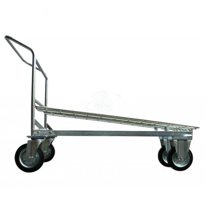 Carrello Cash&Carry interamente zincato con piano in rete zincata elettrosaldata