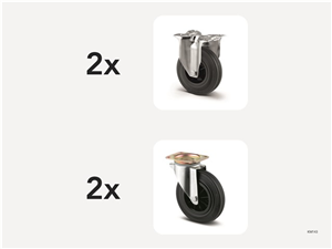 143 | Replacement solid rubber castors