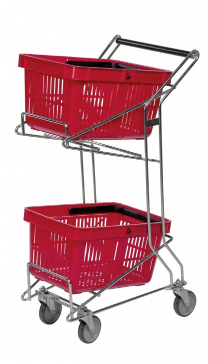 Carrello cestino per la spesa galvanizzato KM111013
