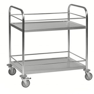 Carrello in acciaio 2 ripiani KM60357