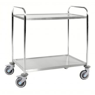 Carrello in acciaio 2 ripiani KM60354-S
