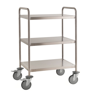 Carrello pianale acciaio 3 ripiani KM60351MRM saldato