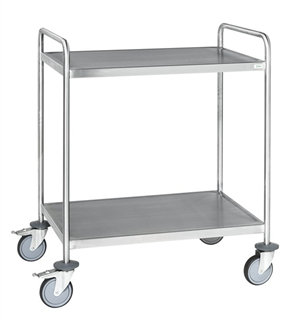 Carrello pianale acciaio 2 ripiani KM60350MRM saldato