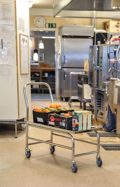 Carrello a piattaforma alto in acciaio inox KM60363 C2