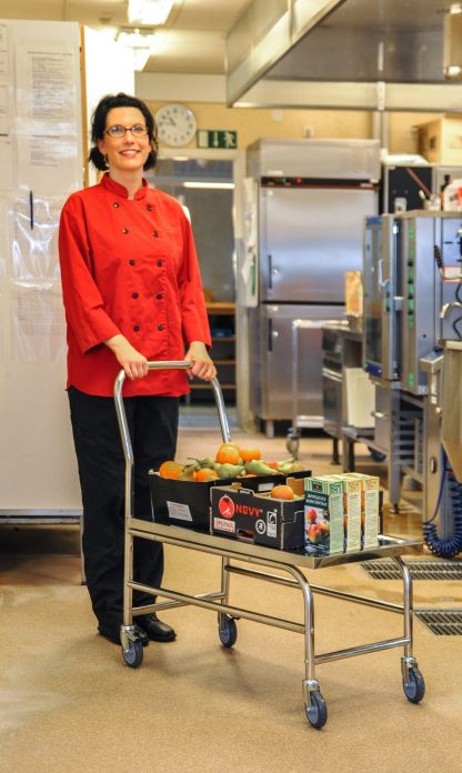 Carrello a piattaforma alto in acciaio inox KM60363 C2