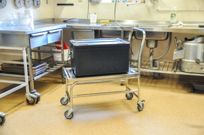 Carrello a piattaforma alto in acciaio inox KM60363 C2