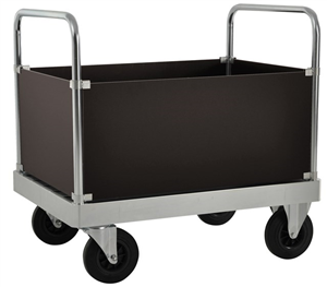 Carrello contenitore a pianale con bordi KM135-1