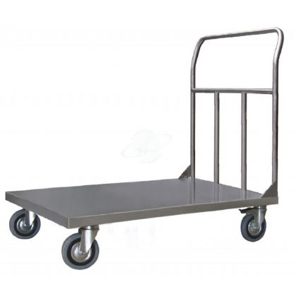 Pianale Maxi mm 1200x800 in acciaio inox con 2 ruote con freno