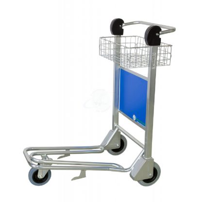 Portabagagli compenetrabile in acciaio inox AISI 304 freno normalmente attivo cestello in filo elettrosaldato