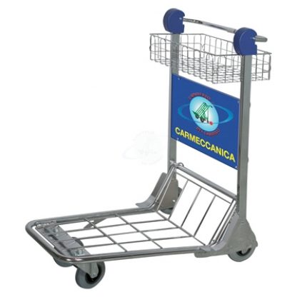 Portabagagli compenetrabile in acciaio inox AISI 304 freno normalmente attivo cestello in filo elettrosaldato