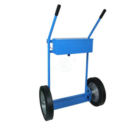 Carrello Portabombole biposto per cantieri con cassetta lt.40/50