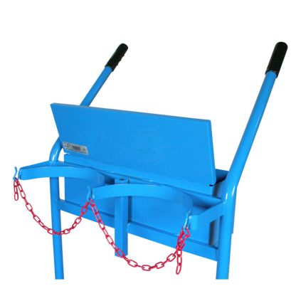 Carrello Portabombole biposto per cantieri con cassetta lt.40/50