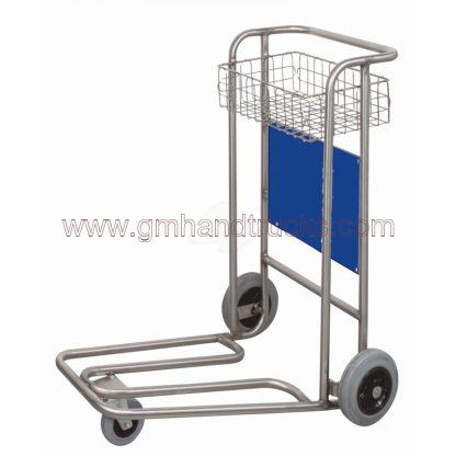 Carrelli portabagagli compenetrabile in acciaio AISI 304 3 ruote e cestello