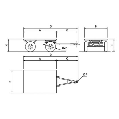 dimensione carrello aeroportuale