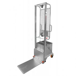 Sollevatore arganello contrappesato con piastra in acciaio inox AISI 316 portata Kg. 100
