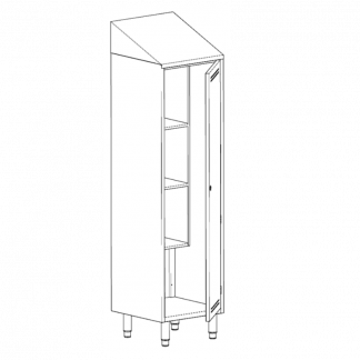 Armadietto porta scope 500 x 500 x 1800 mm