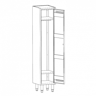 Armadietto spogliatoio 1 posto 400 x 400 x 1800 mm