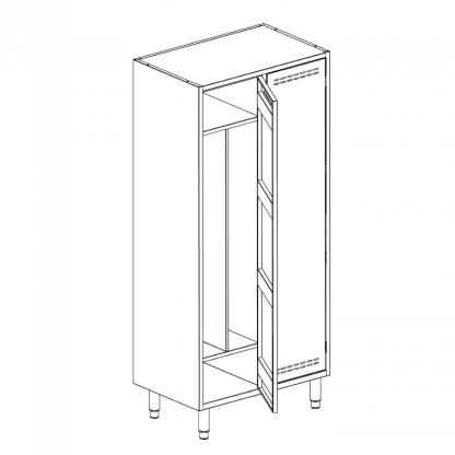 Armadietto spogliatoio 2 posti 800 x 500 x 1800 mm