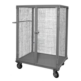 Carrello Contenitore in Rete a Doppia Anta Battente