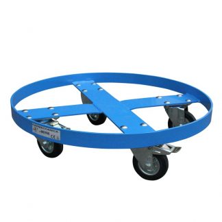 Base carrellata fusti doppio freno di stazionamento diametro 600