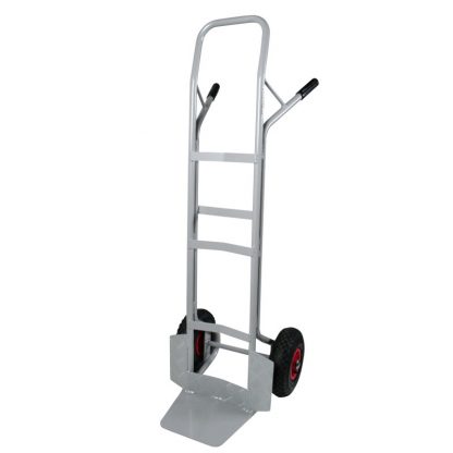 Carrello in alluminio a doppia spalla ruote pneumatiche