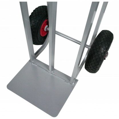Carrello in alluminio con 2 ruote pneumatiche pala di carico
