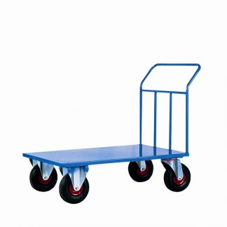 Carrelli pianale lamiera 1200 x 800 4 ruote girevoli pneumatiche freno