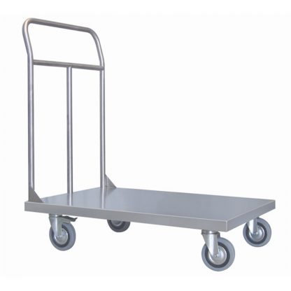 Carrelli pianale 15/10 in acciaio inox AISI 304 2 ruote con freno
