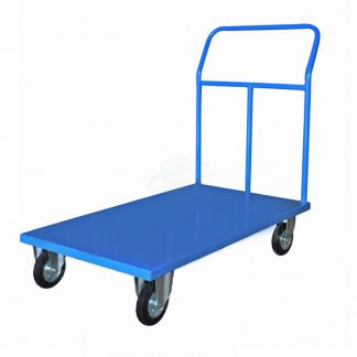 Carrelli pianale lamiera 700 x 1000 ruote gomma piena 2 fisse 2 girevoli