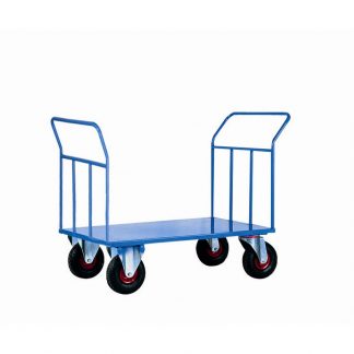 Carrelli pianale doppia sponda 4 ruote girevoli 2 con freno