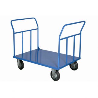 Carrelli pianale 800 x 1200 doppia sponda fissa smontabile 2 ruote fisse 2 girevoli