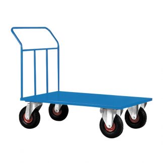 Carrelli pianale lamiera 20/10 ruote pneumatiche
