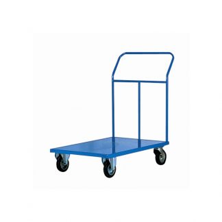 Carrello pianale in lamiera 20/10 4 ruote girevoli 600 x 900