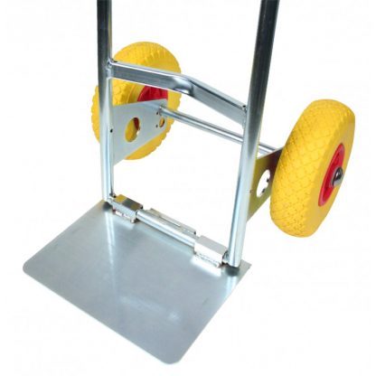 Carrello pieghevole zincato ruote antiforatura particolare pala carico