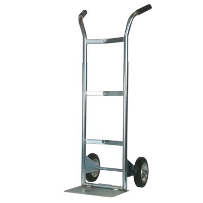 Carrello pieghevole zincato ruote in gomma aperto