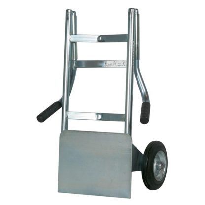 Carrello pieghevole zincato ruote in gomma ripiegato