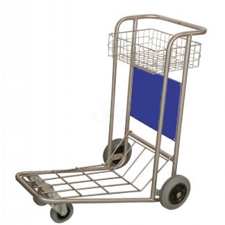 Carrelli portabagagli compenetrabile cromato 2 ruote fisse 2 girevoli